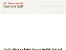 Tablet Screenshot of cafe-restaurant-gartenstadt.de